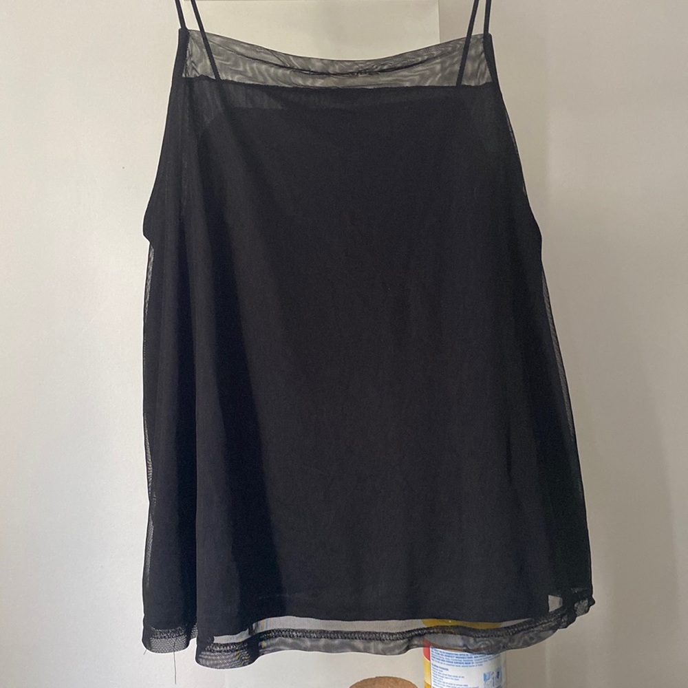 Cowl neck black tank